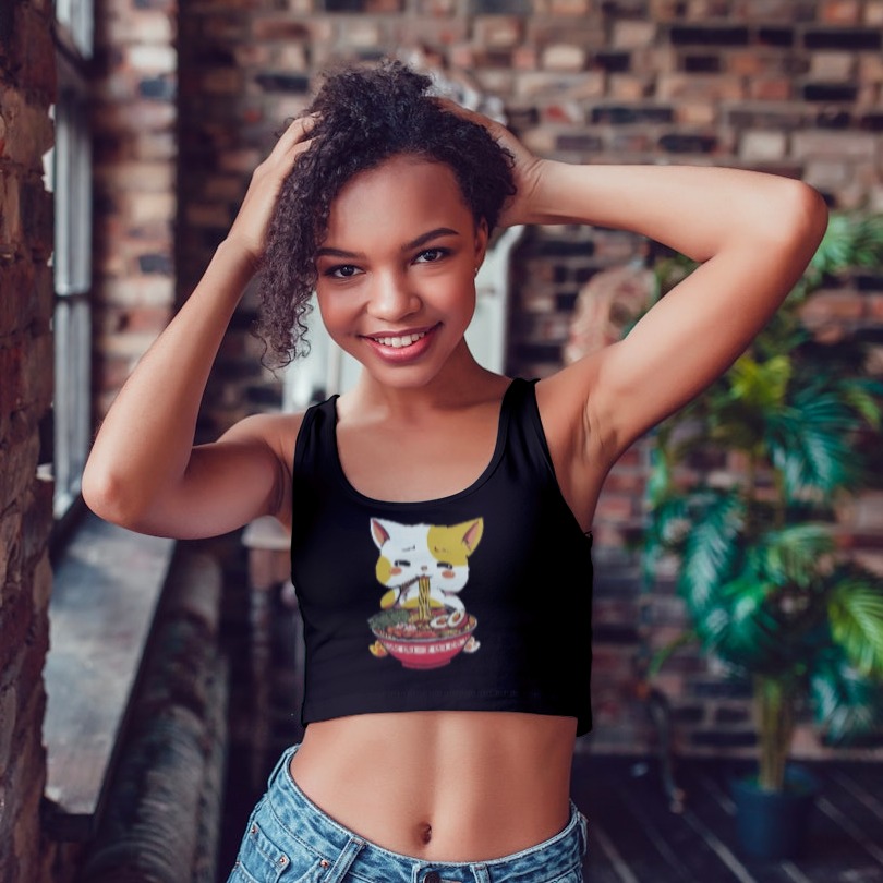 Nome do produto: Cropped Gatinho Comilão 