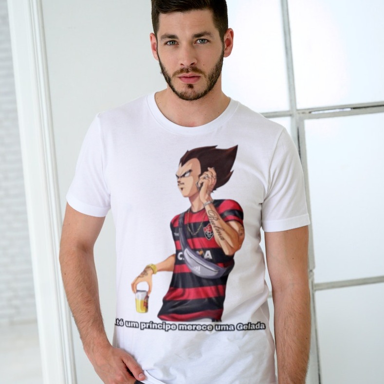 Nome do produto: Camisa Vegeta com Cerveja