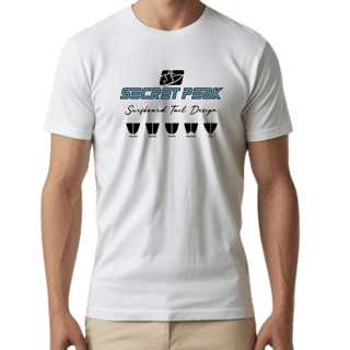 CAMISETA SECRET PEAK SURFBOARD TAIL DESIGN