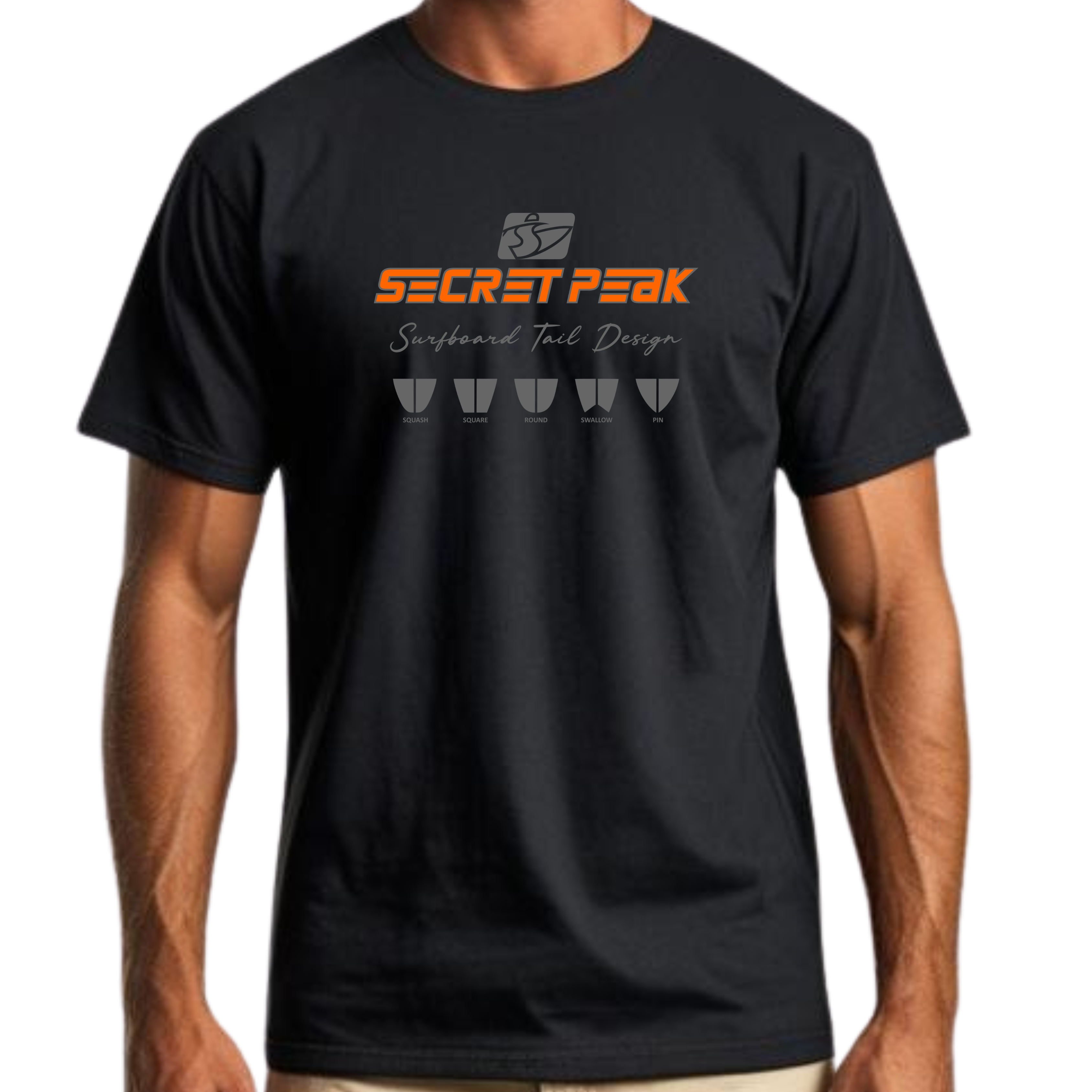CAMISETA SECRET PEAK SURFBOARD TAIL DESIGN