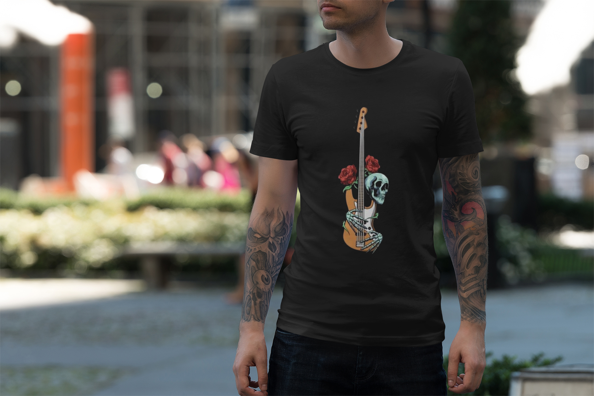 Nome do produto: Camiseta SKULL GUITAR