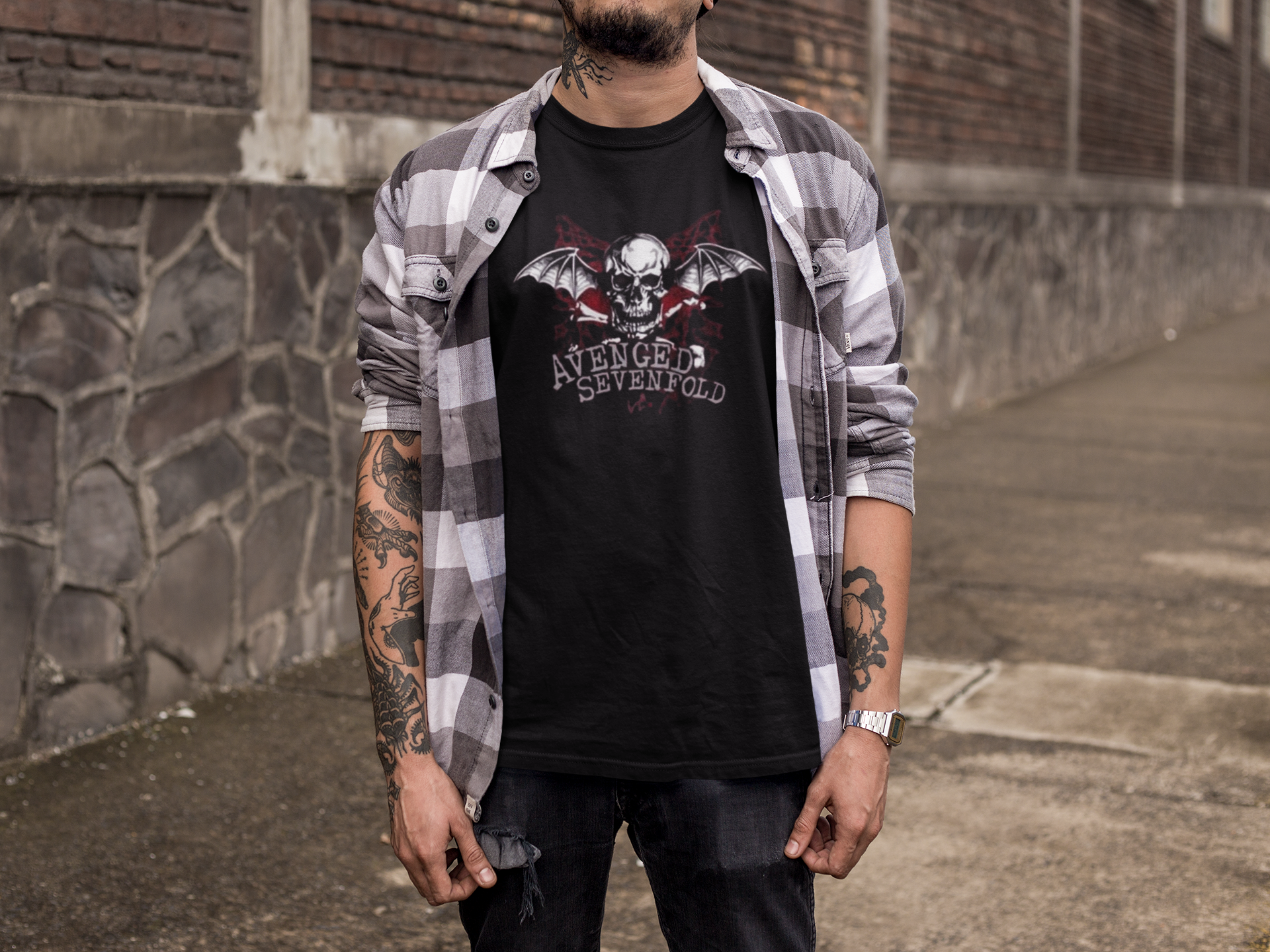 Nome do produto: Camiseta AVENGED SEVENFOLD BAT