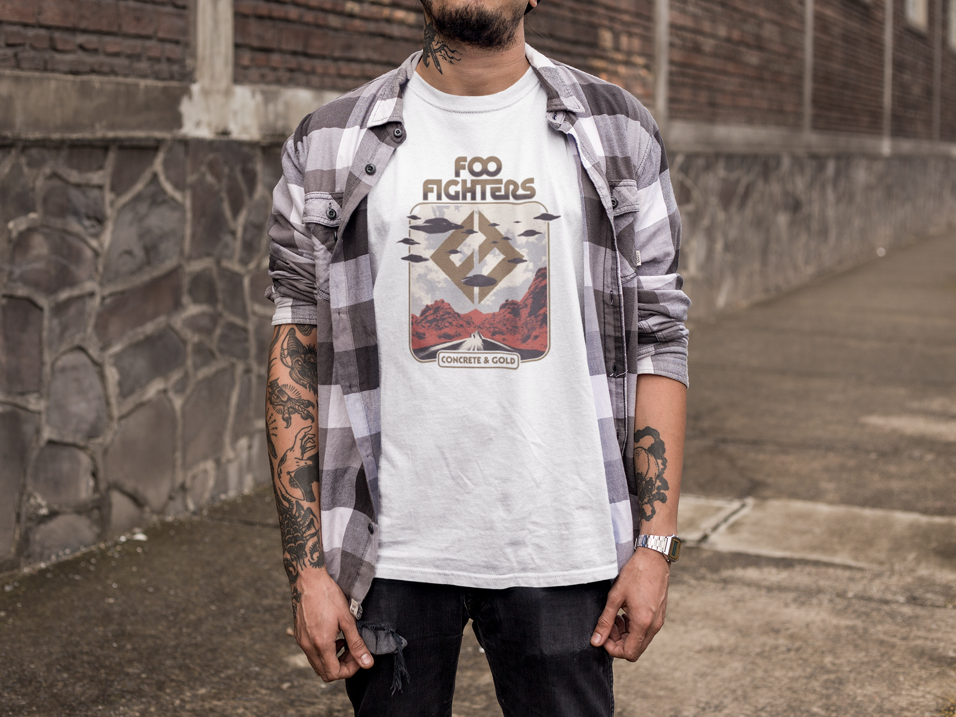 Nome do produto: Camiseta FOO FIGHTERS UFO