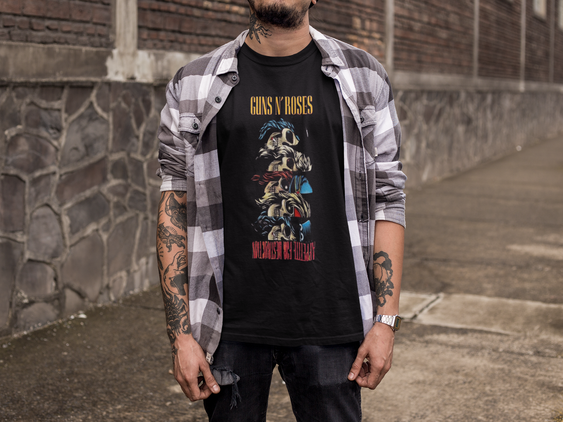 Nome do produto: Camiseta GUNS & ROSES SKULL