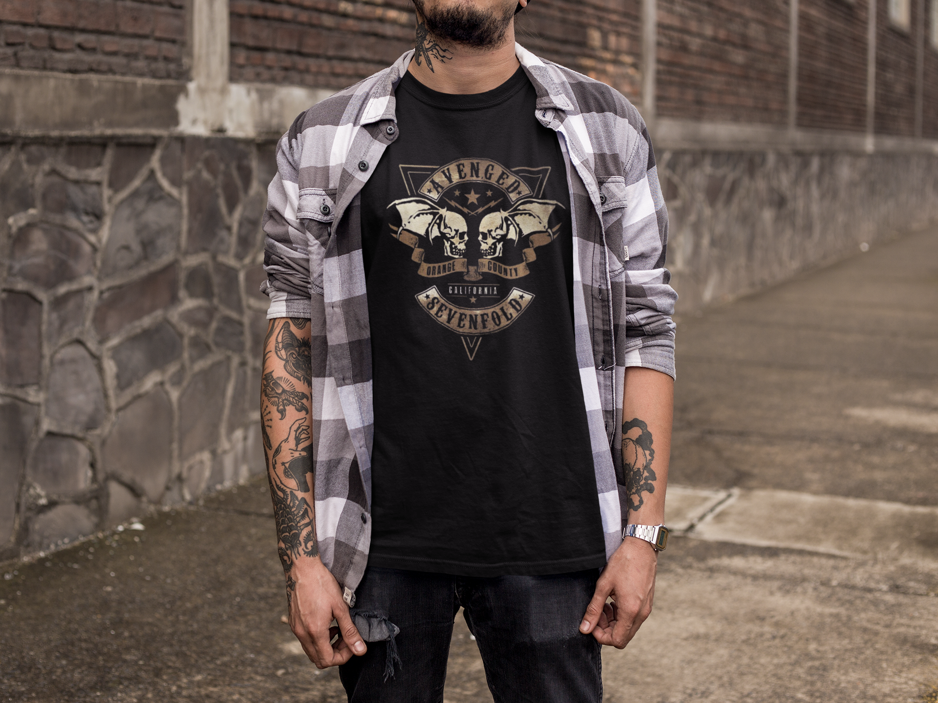 Nome do produto: Camiseta AVENGED SEVENFOLD CALIFORNIA