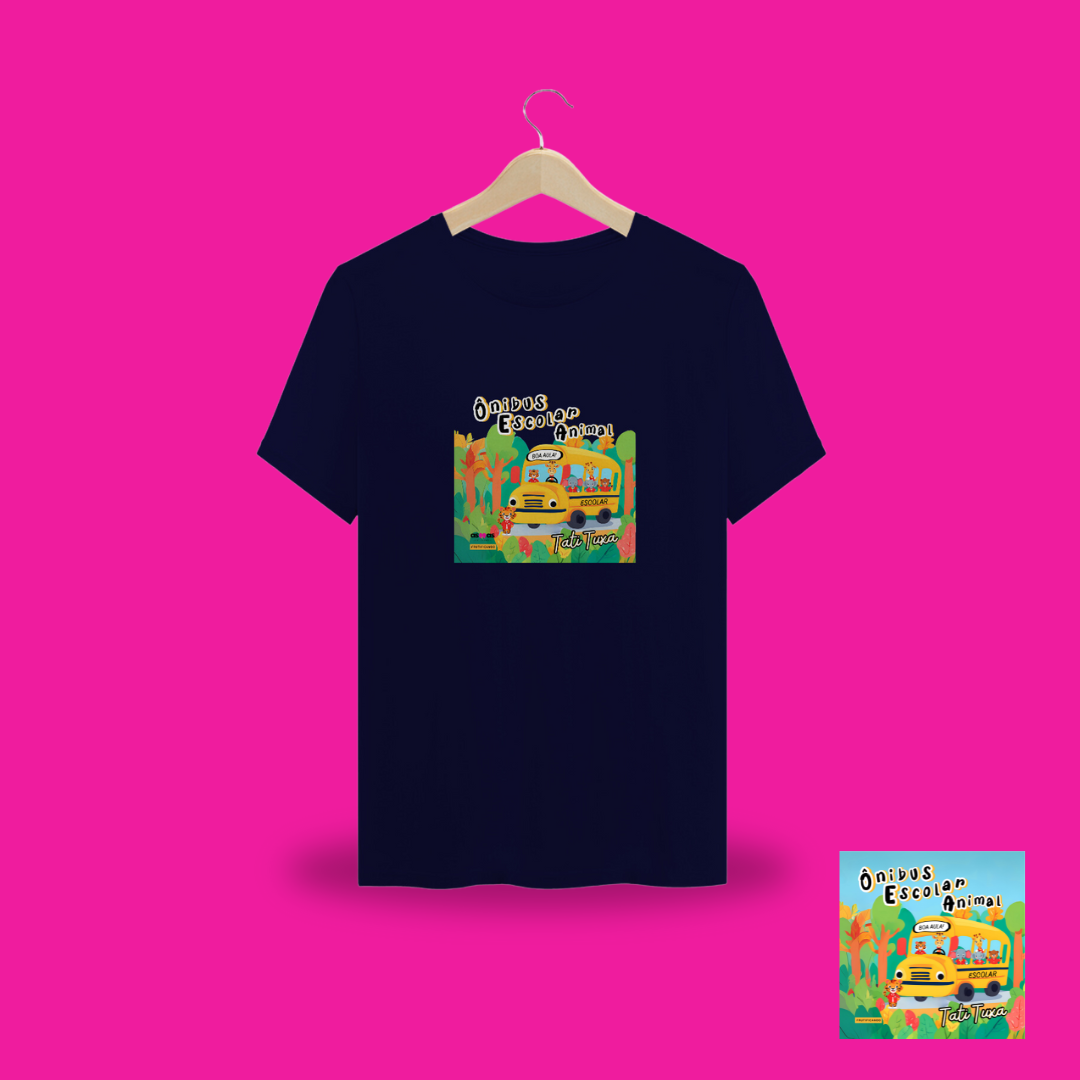 Nome do produto: Camiseta Plus Size Ônibus escolar animal