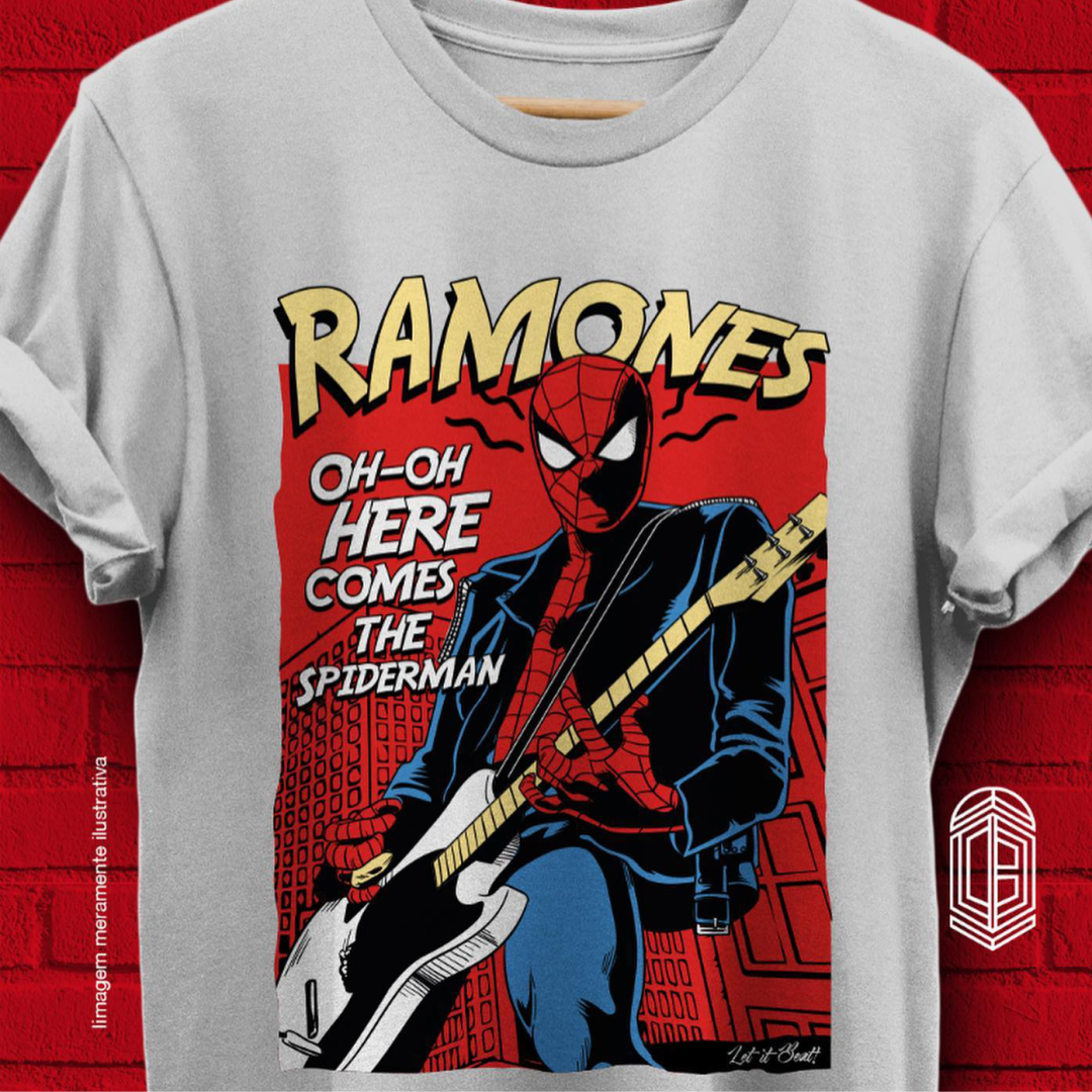 Nome do produto: T-SHIRT RAMONES – HOMEM ARANHA PRIME 