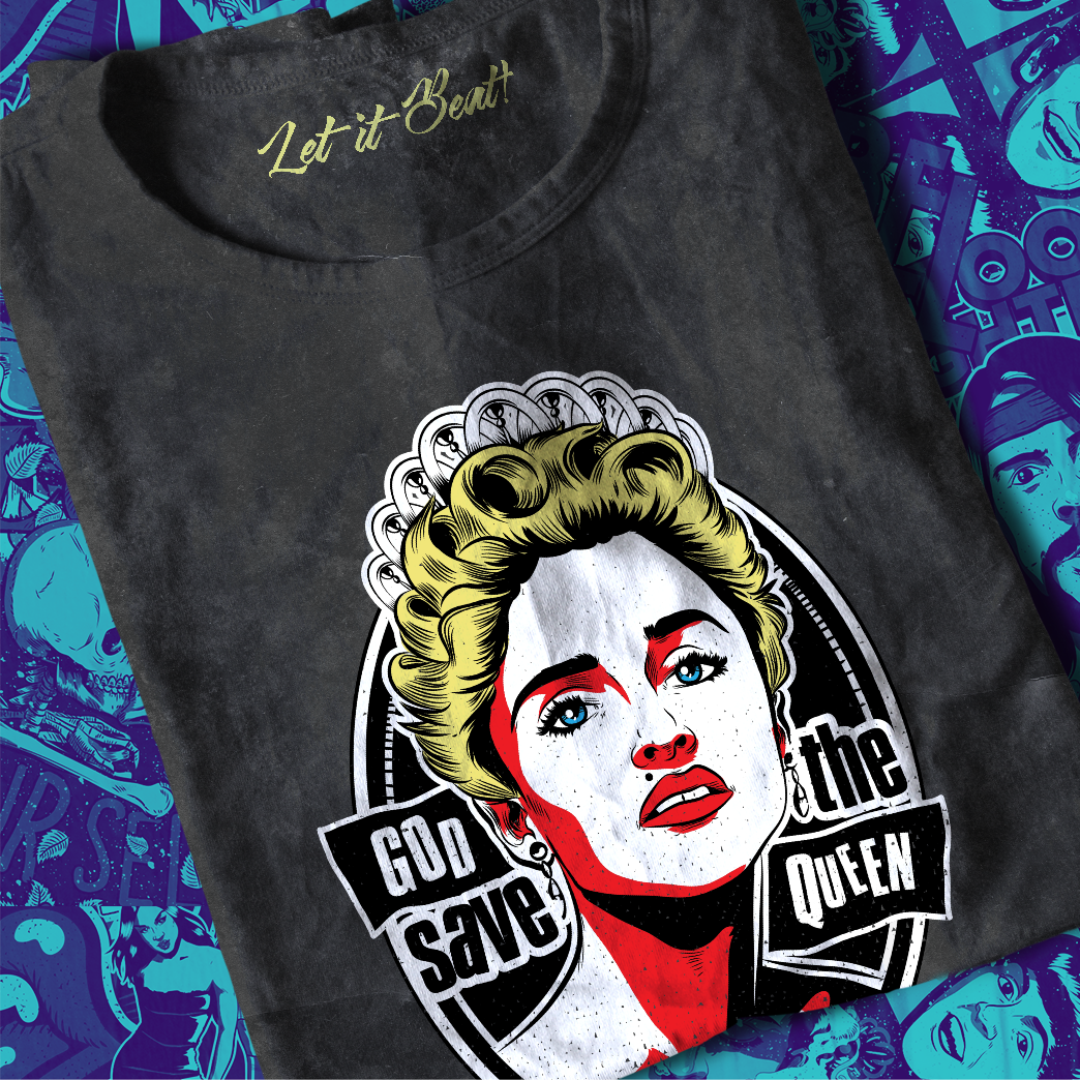 Nome do produto: T-SHIRT MADONNA ESTONADA