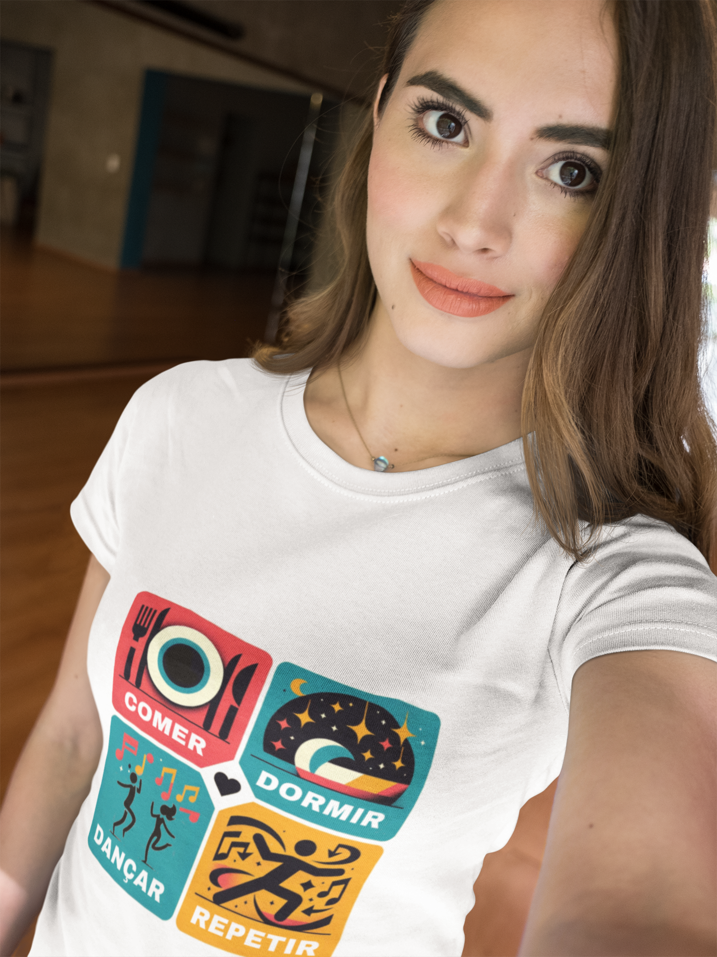 Nome do produto: Camisa Quality Comer, Dormir, dançar,