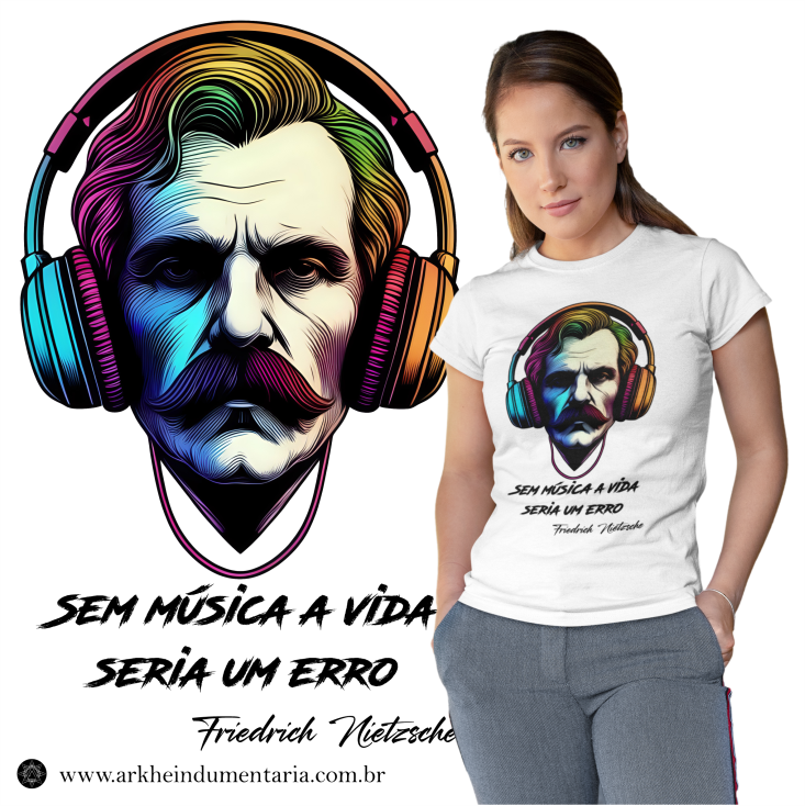 Nome do produto: Nietzsche Frase Música [BABY LONG]