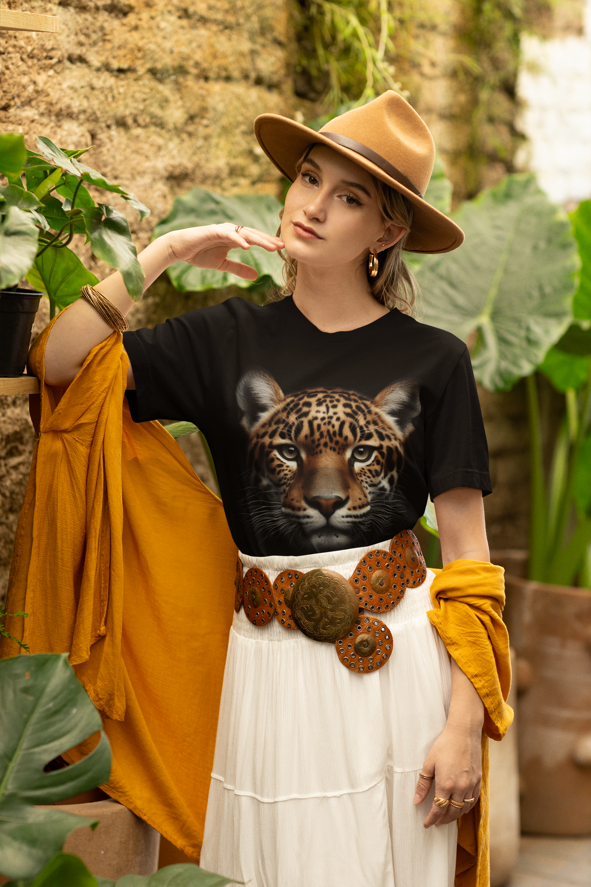 Nome do produto: Camiseta Preta Unissex Onça Vênus