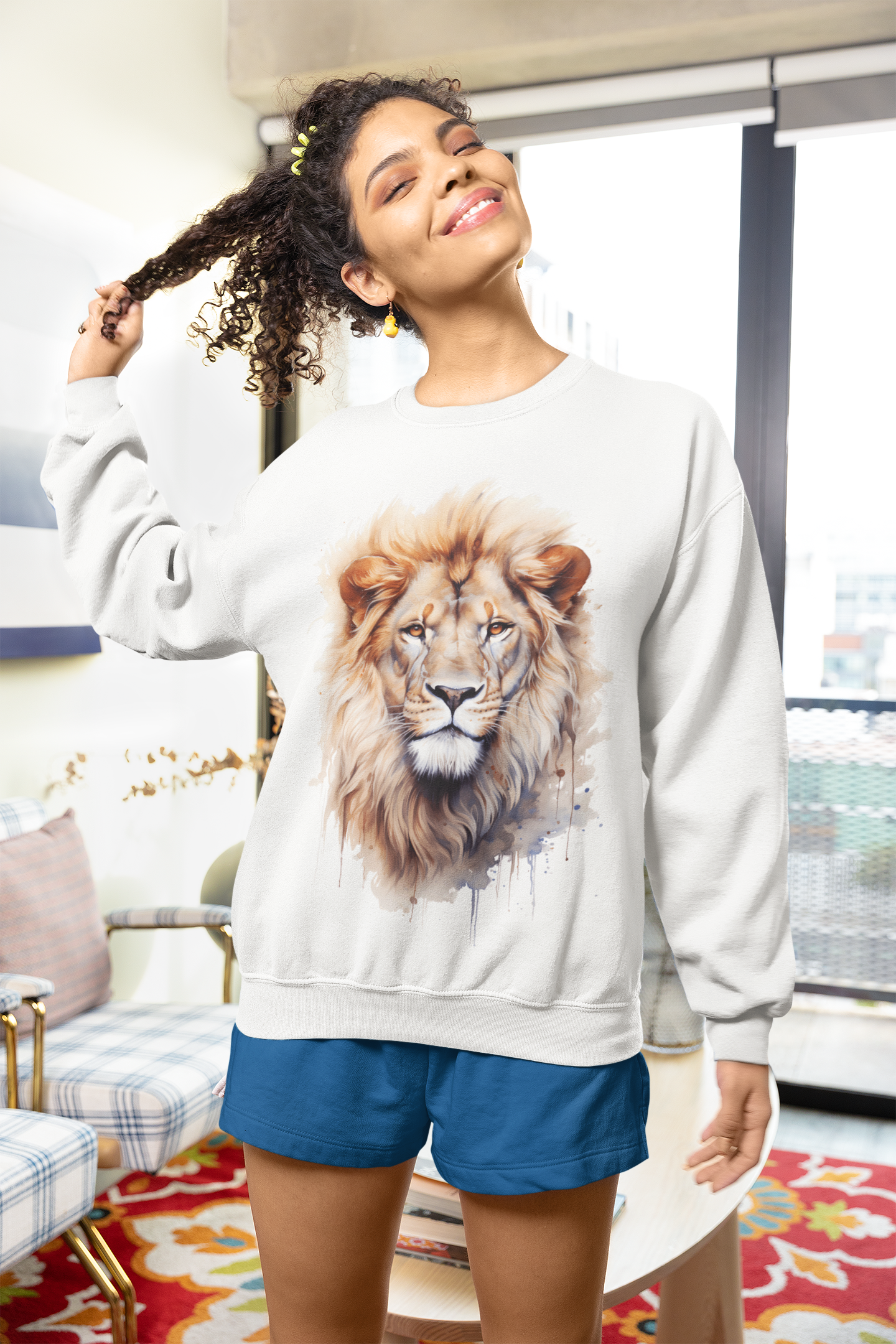 Nome do produto: Moletom Fechado Leão Aranwe