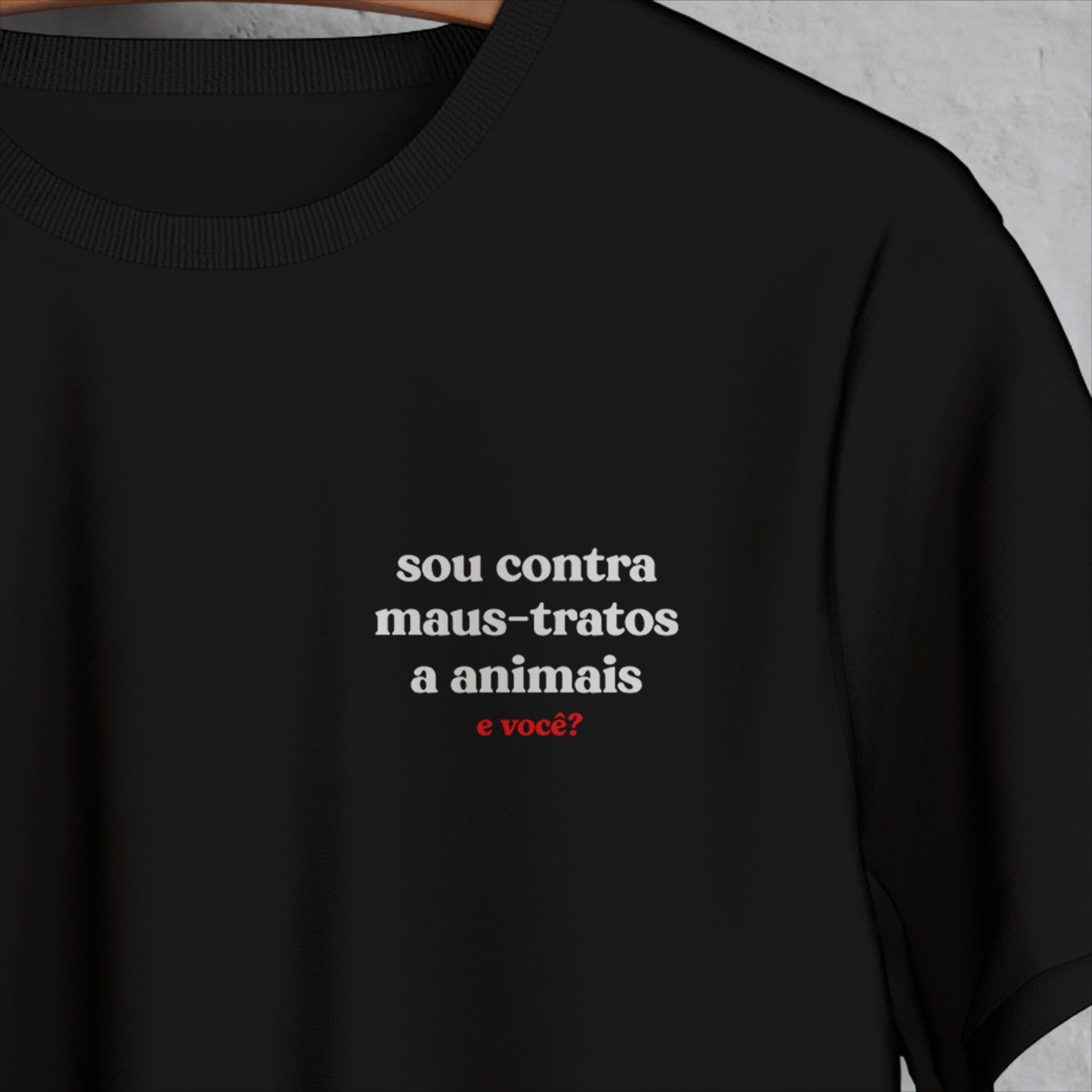Nome do produto: Sou contra maus-tratos a animais (Minimal)