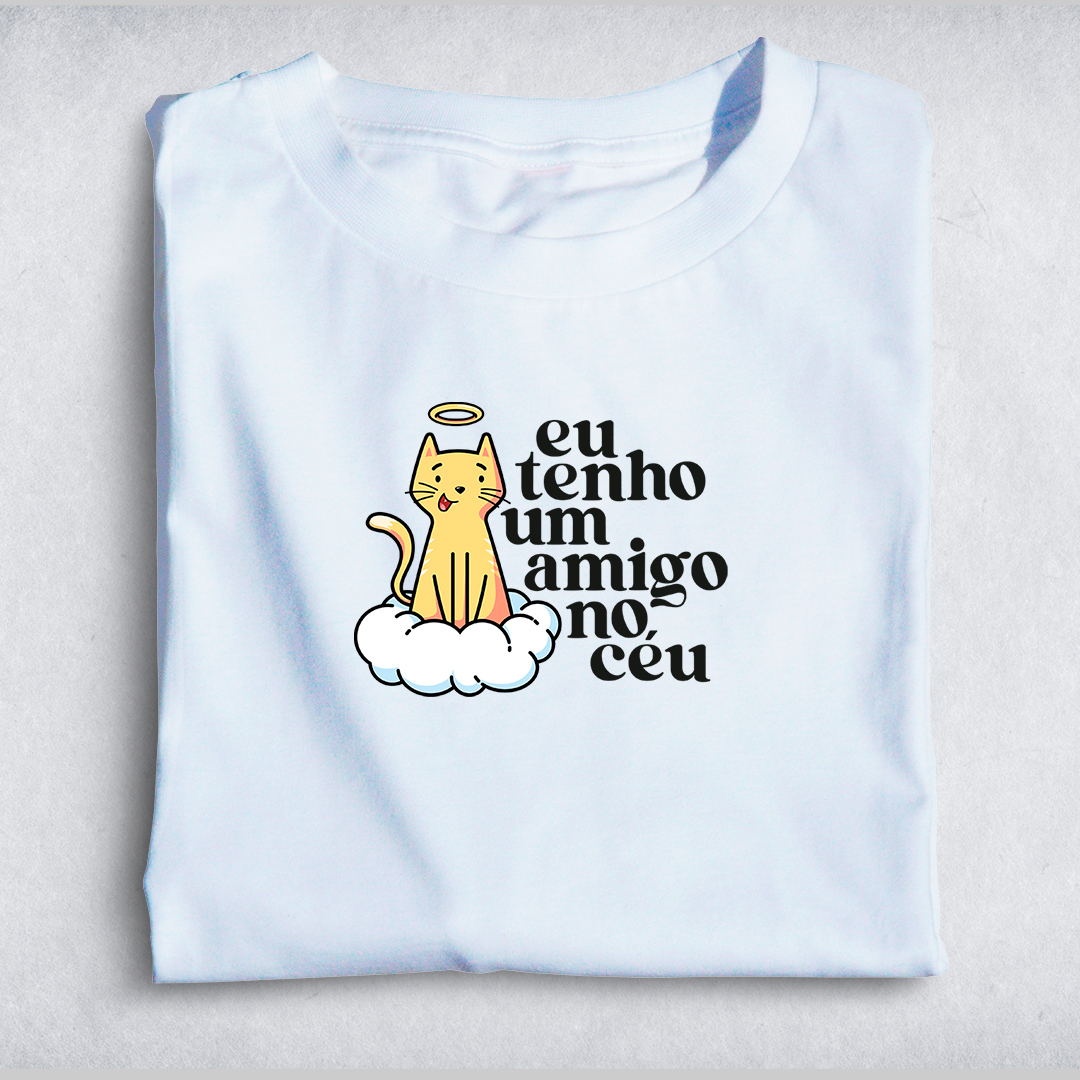 Nome do produto: Eu tenho um amigo no céu (Gato) - Branca