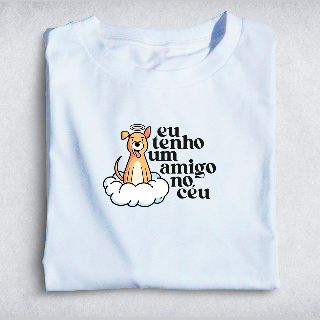 Nome do produto: Eu tenho um amigo no céu (Cão) - Branca