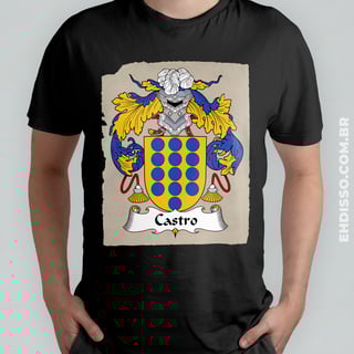 Brasão Família Castro Camiseta Origem Sobrenome Símbolos