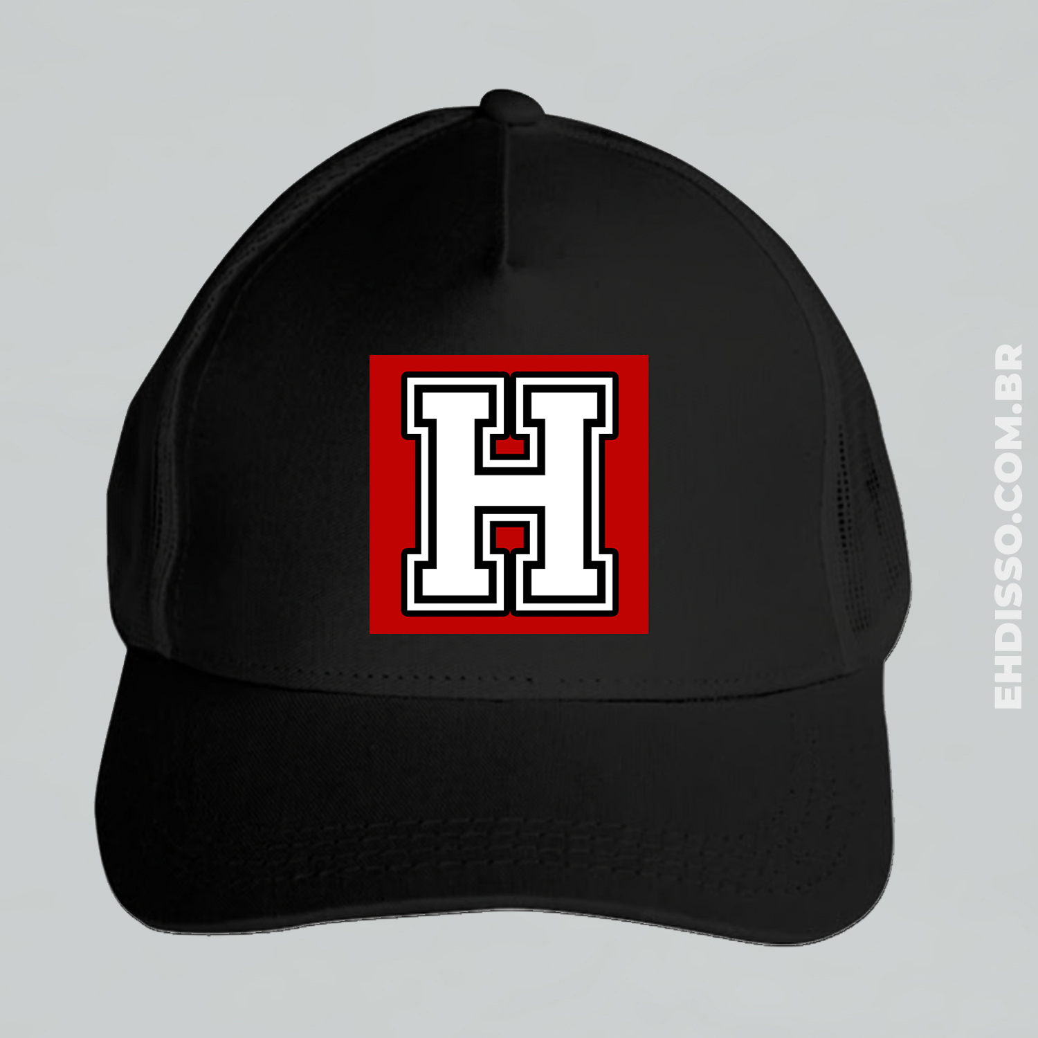 Boné Letra H Alfabeto Trucker Americano Telinha