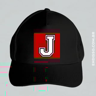 Boné Letra J Alfabeto Inicial Nome Trucker Telinha