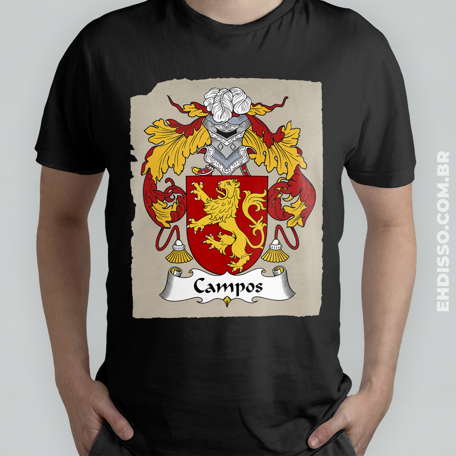 Brasão Família Campos Origem Historia | Camiseta Sobrenome