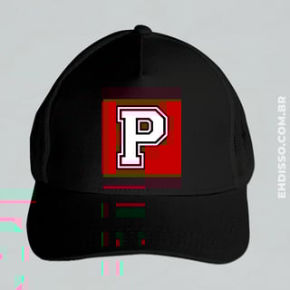 Boné Letra P Inicial Nome Alfabeto | Boné com Letra