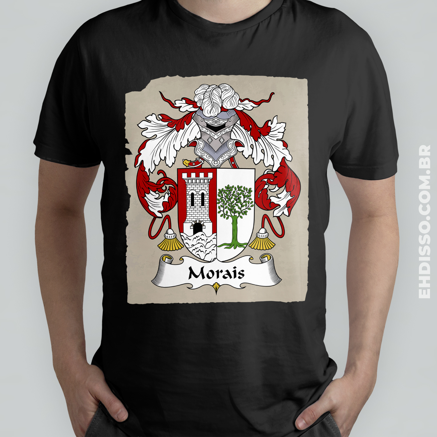Brasão Família Morais Origem Historia Camiseta Sobrenome 