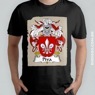 Brasão Família Piva Origem Historia Camiseta Sobrenome