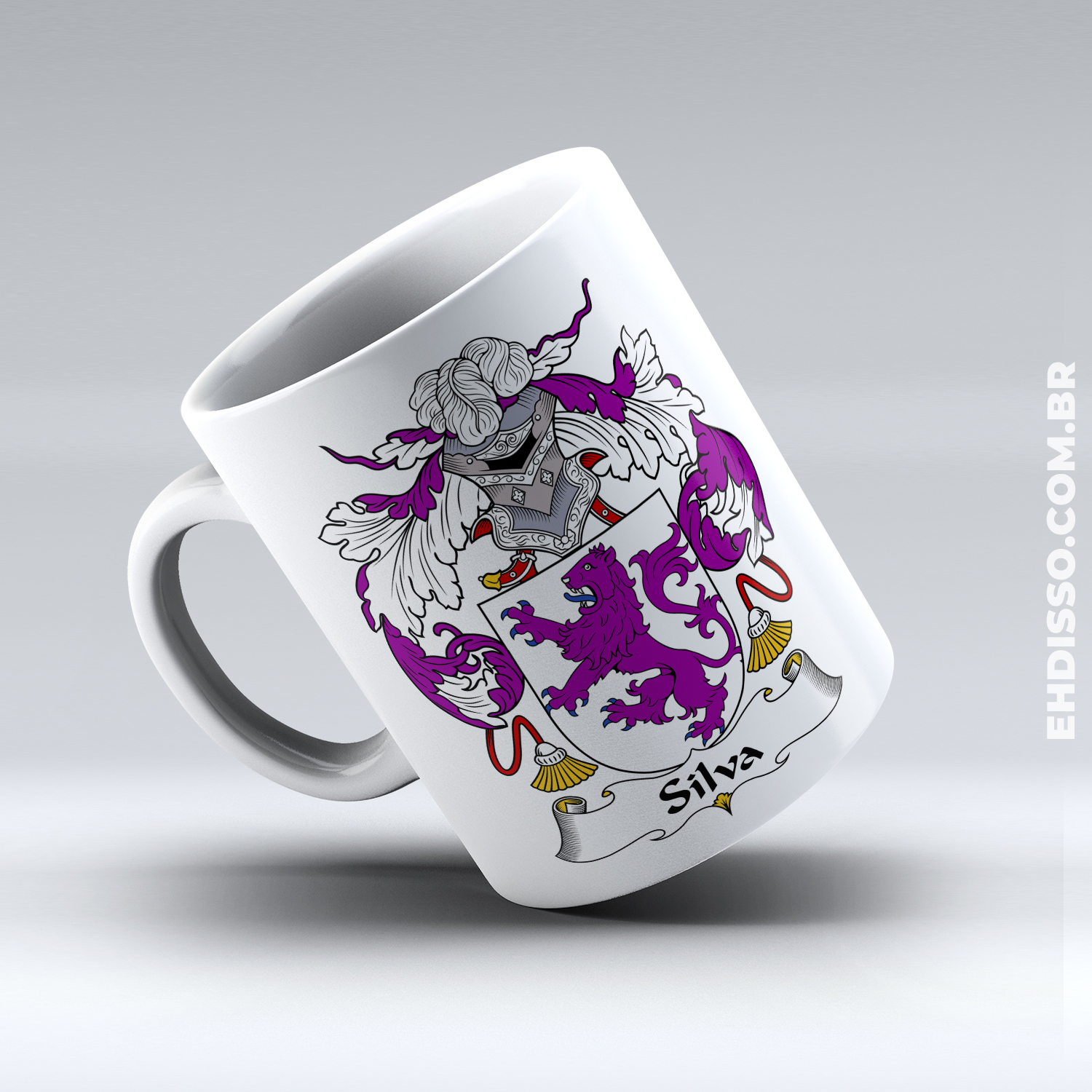 Nome do produto: Brasão Família Silva | Caneca Origem Historia Sobrenome