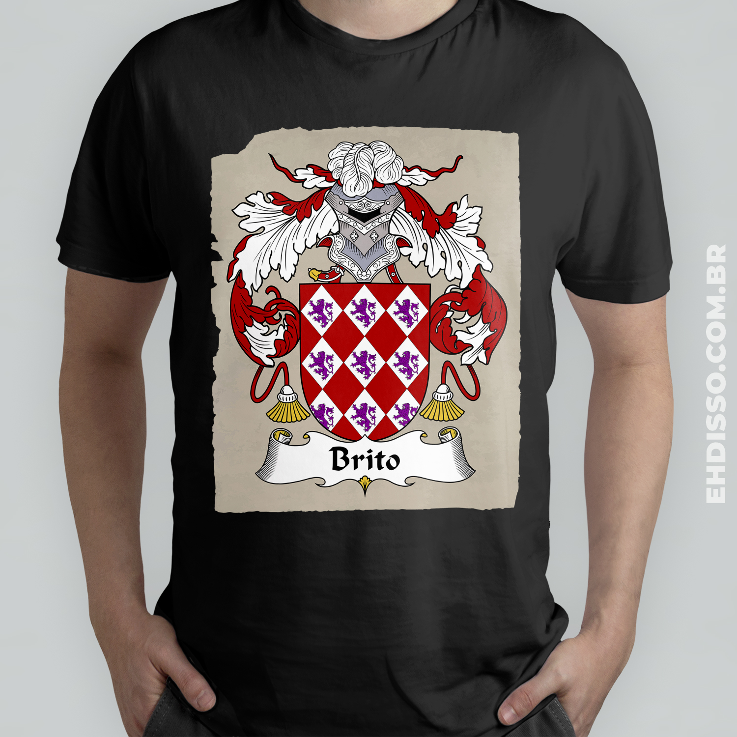 Brasão Família Brito Origem Historia Camiseta Sobrenome