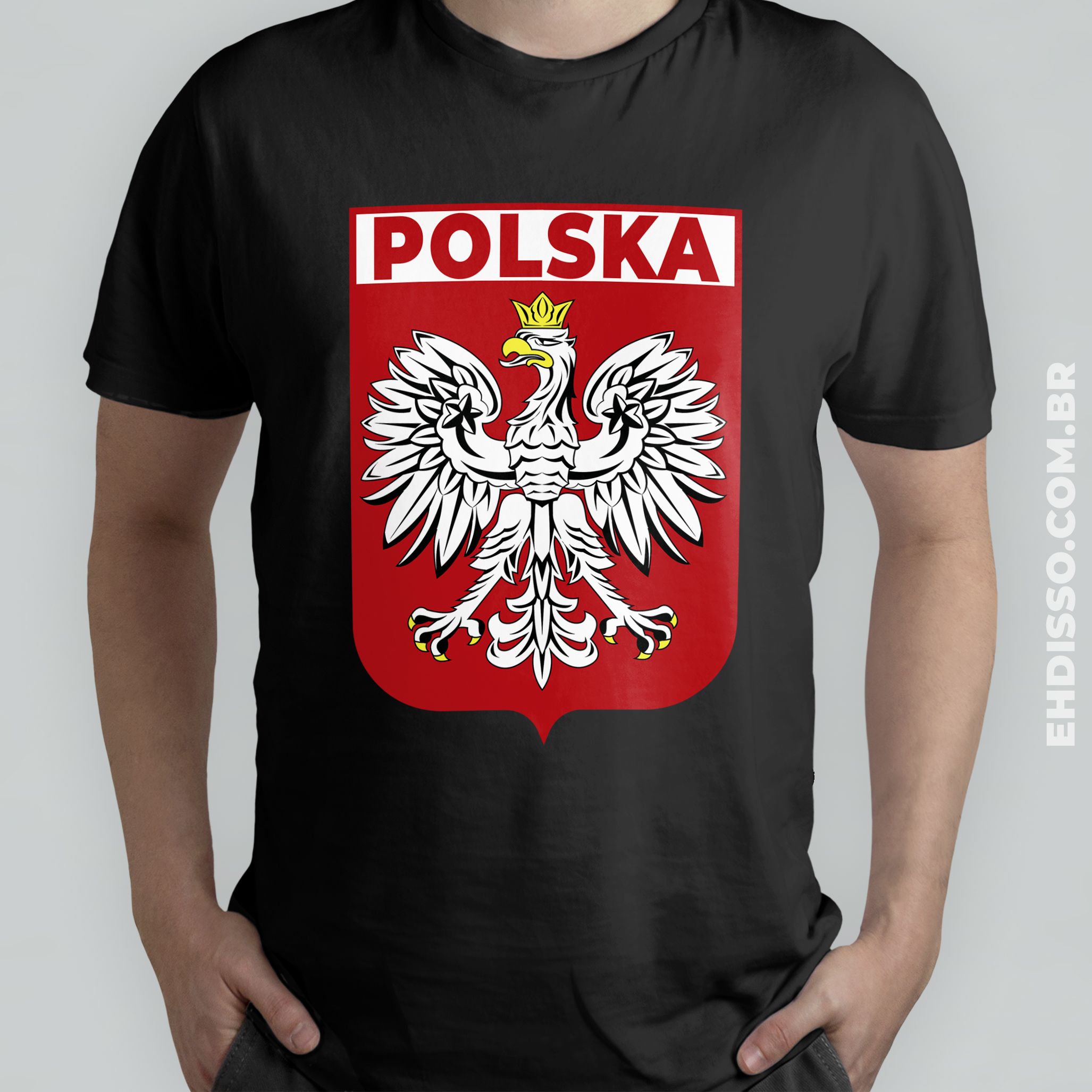 Brasão Polônia Polska Camiseta Águia Símbolo Polonês 