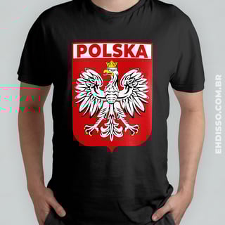 Brasão Polônia Polska Camiseta Águia Símbolo Polonês 