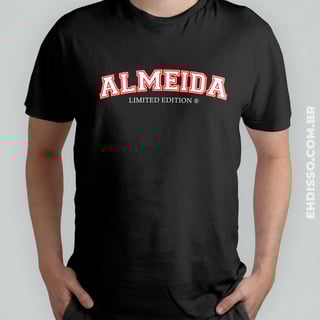 Sobrenome Almeida Camiseta Colegial Vintage Retro