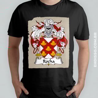Brasão Família Rocha Origem Historia | Camiseta do Sobrenome
