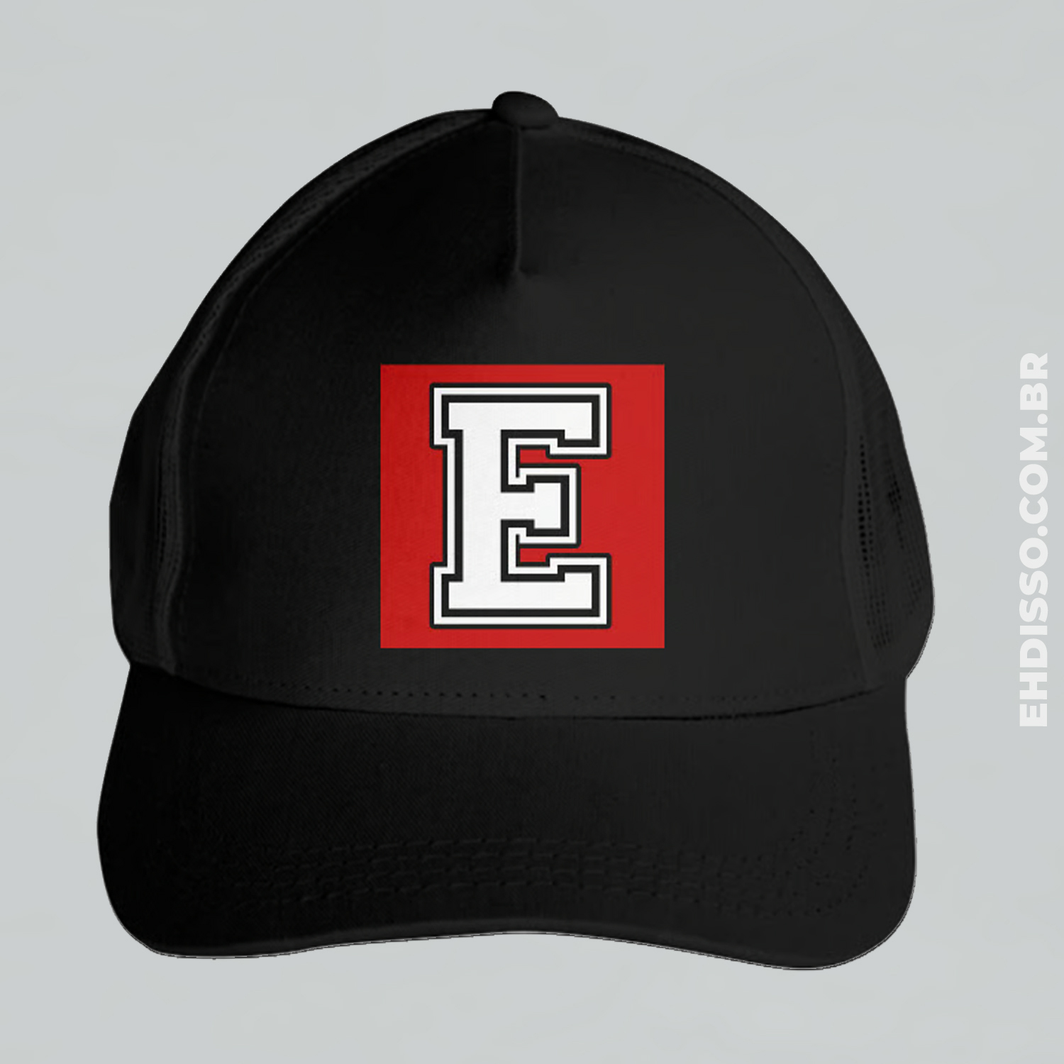 Boné Letra E Alfabeto Inicial Nome Trucker Americano Telinha