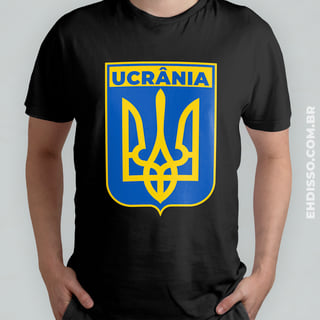 Brasão Bandeira Ucrânia | Camiseta Bandeira Países
