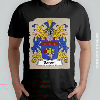 Brasão Família Baroni Origem Historia Camiseta Sobrenome