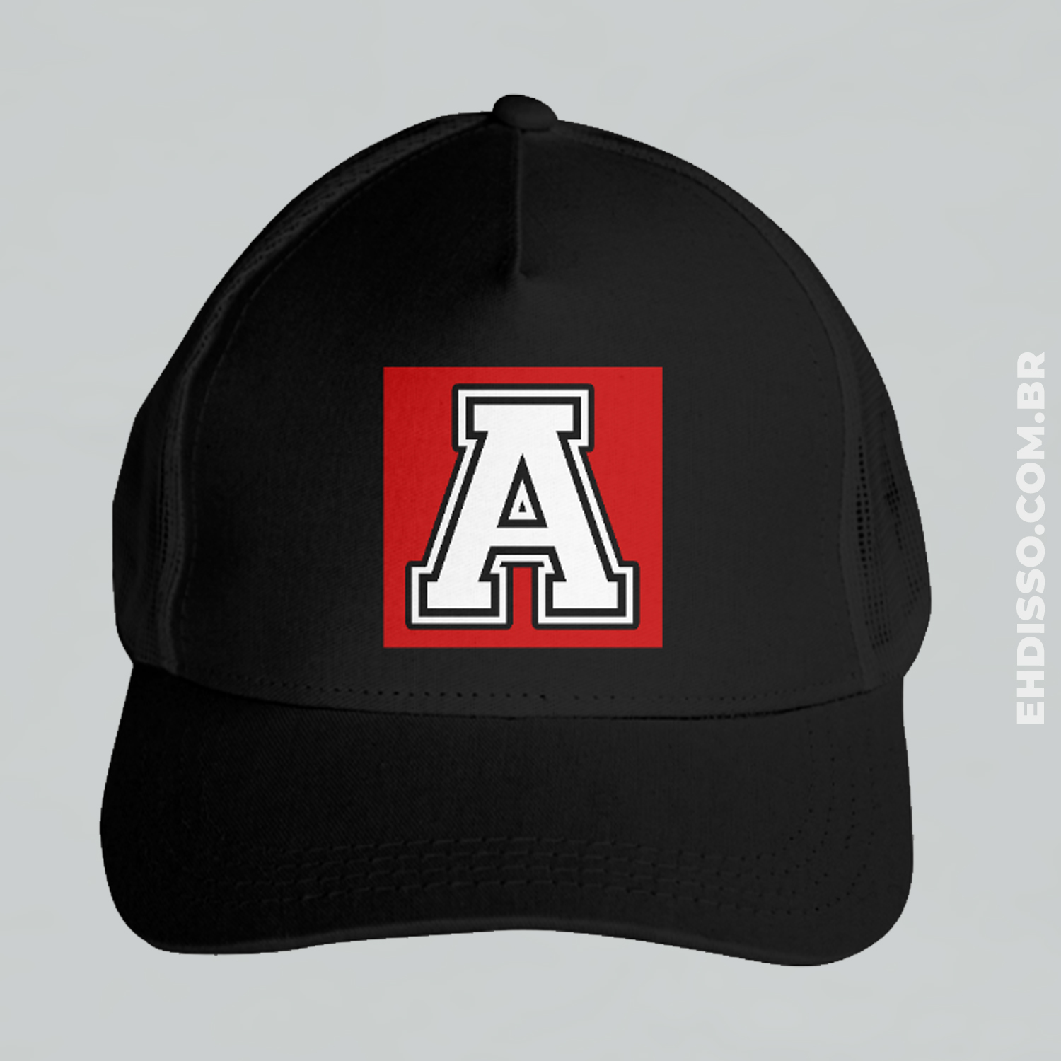 Boné Letra A Alfabeto Trucker Americano Telinha