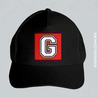 Boné Letra G Inicial Nome Alfabeto Trucker Telinha