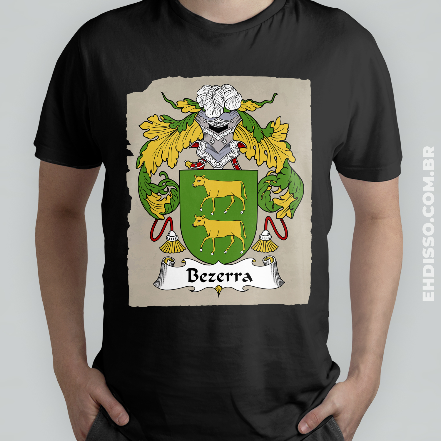 Brasão Família Bezerra Origem Historia | Camiseta Sobrenome