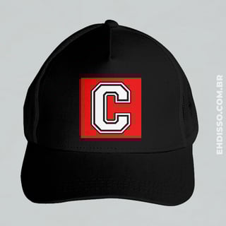Boné Letra C Alfabeto Inicial Nome Trucker Americano Telinha