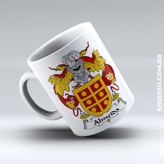 Brasão Família Almeida | Caneca Origem Sobrenome