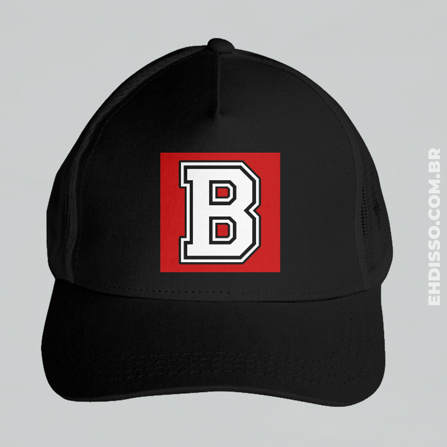 Nome do produto: Boné Letra B Alfabeto Inicial Nome Trucker Americano Telinha