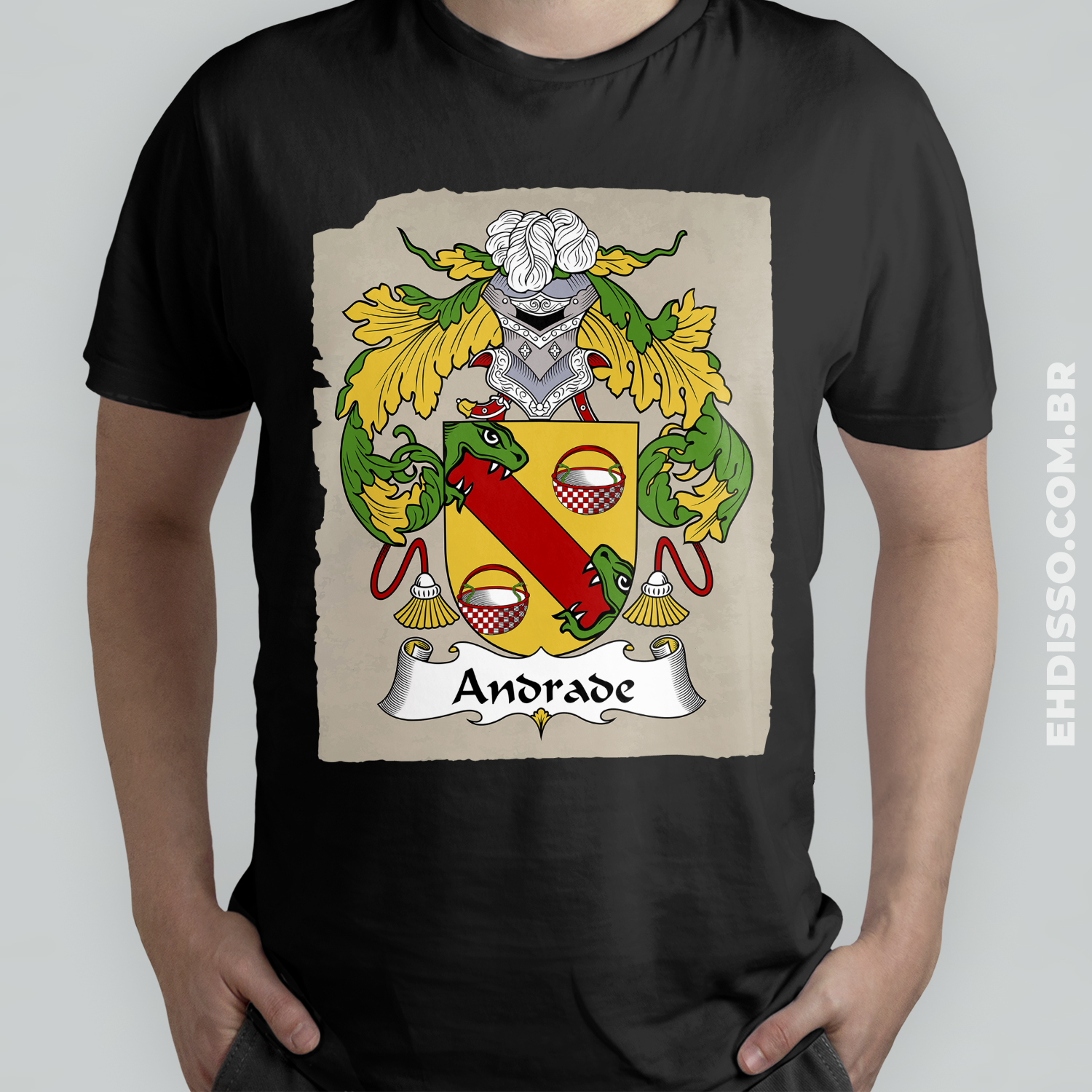 Brasão Família Andrade Origem Historia Camiseta Sobrenomes