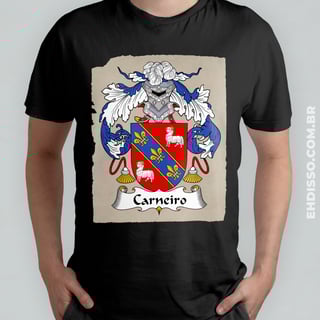 Brasão Família Carneiro Origem Historia | Camiseta do Sobrenome