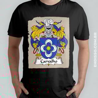  Brasão Família Carvalho Origem Historia | Camiseta Sobrenome