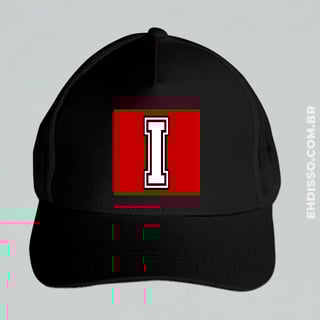 Boné Letra I Alfabeto Inicial Nome Trucker Americano Telinha