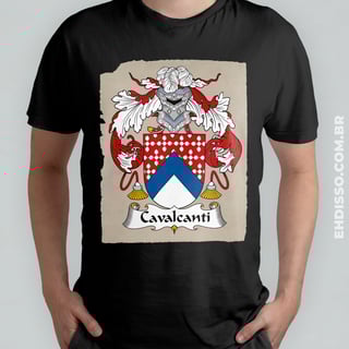 Brasão Família Cavalcanti Origem Historia | Camiseta Sobrenome