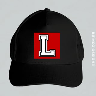 Boné Letra L Inicial Nome Alfabeto Trucker Americano Telinha