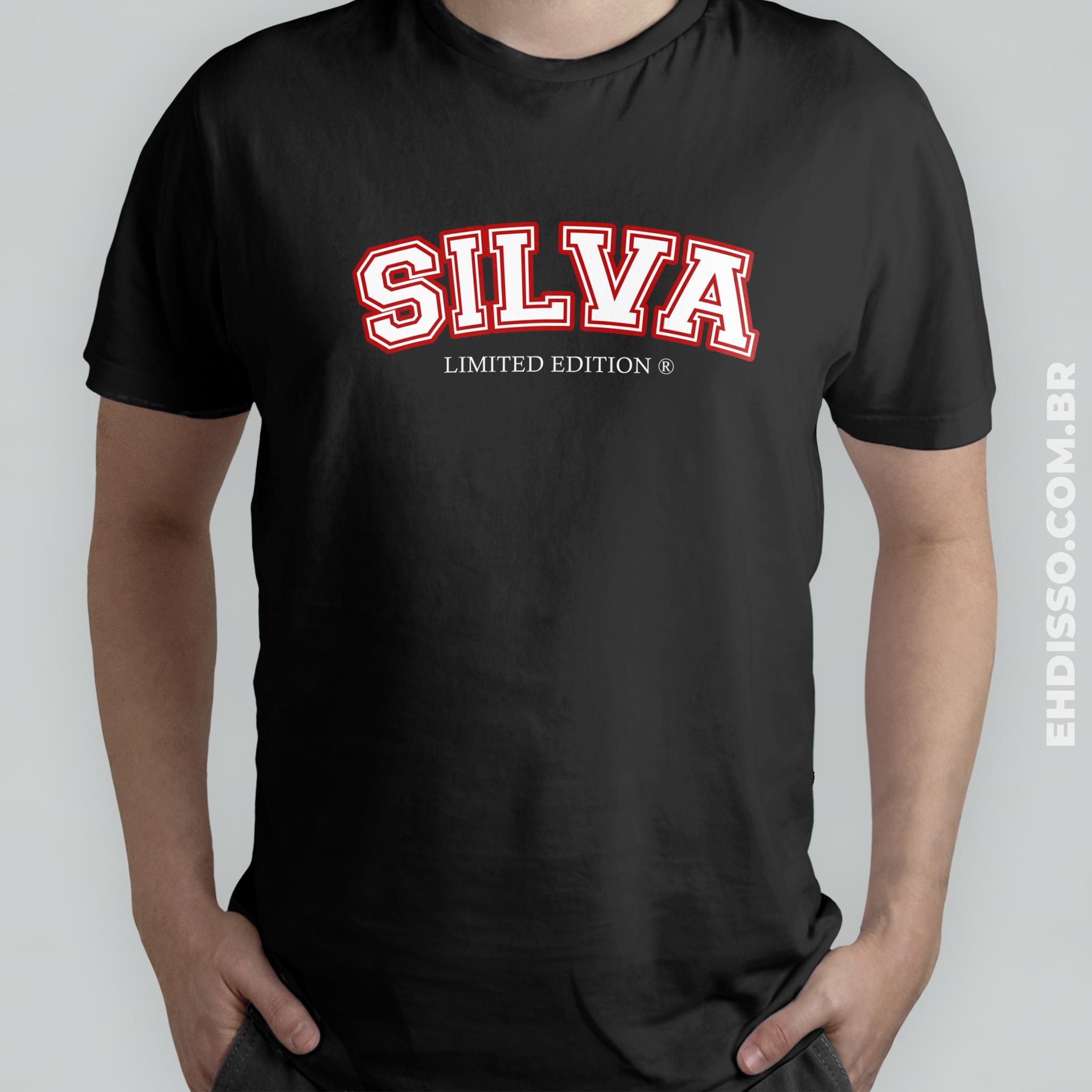 Sobrenome Família Silva Camiseta Colegial Vintage Retro