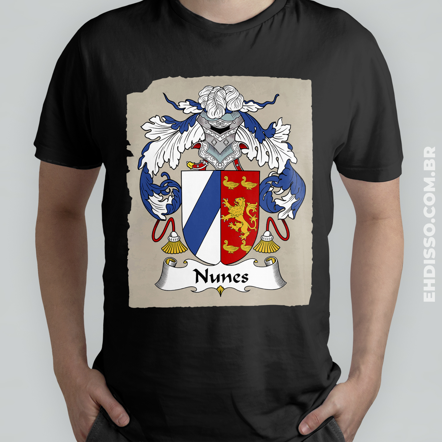 Brasão Família Nunes Historia Origem Camiseta Sobrenome