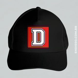 Boné Letra D Alfabeto Inicial Nome Trucker Americano Telinha